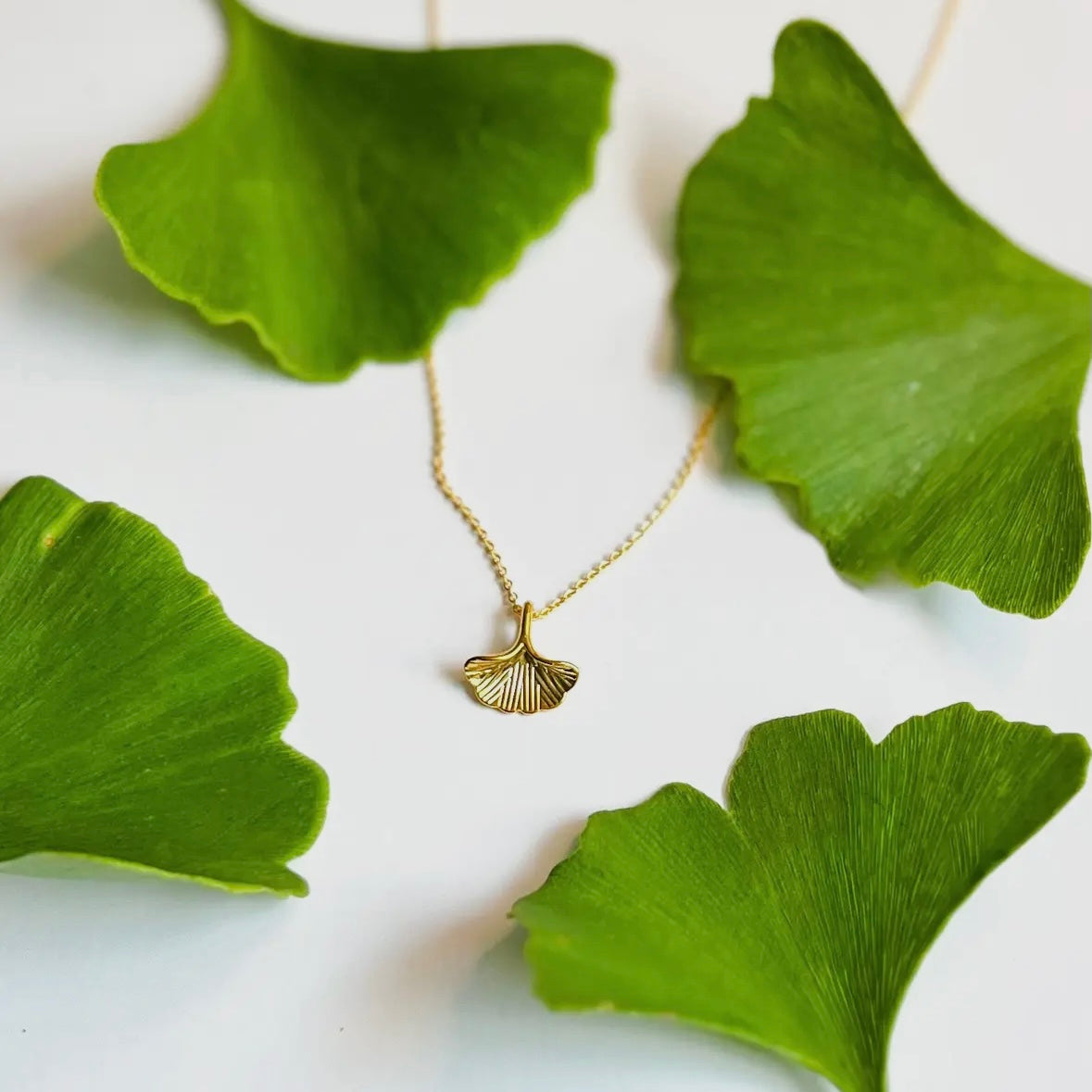 Ginkgo Leaf Necklace